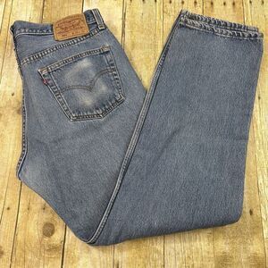Vintage Levi's 501 Button Fly Straight Jeans 80s 90s Made in USA 36X32 (35X32)